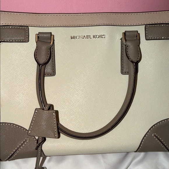 Michael Kors Pink and Brown Satchel - Picture 8 of 13